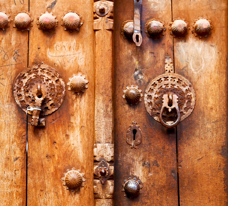 This is an image of an antique chinese door